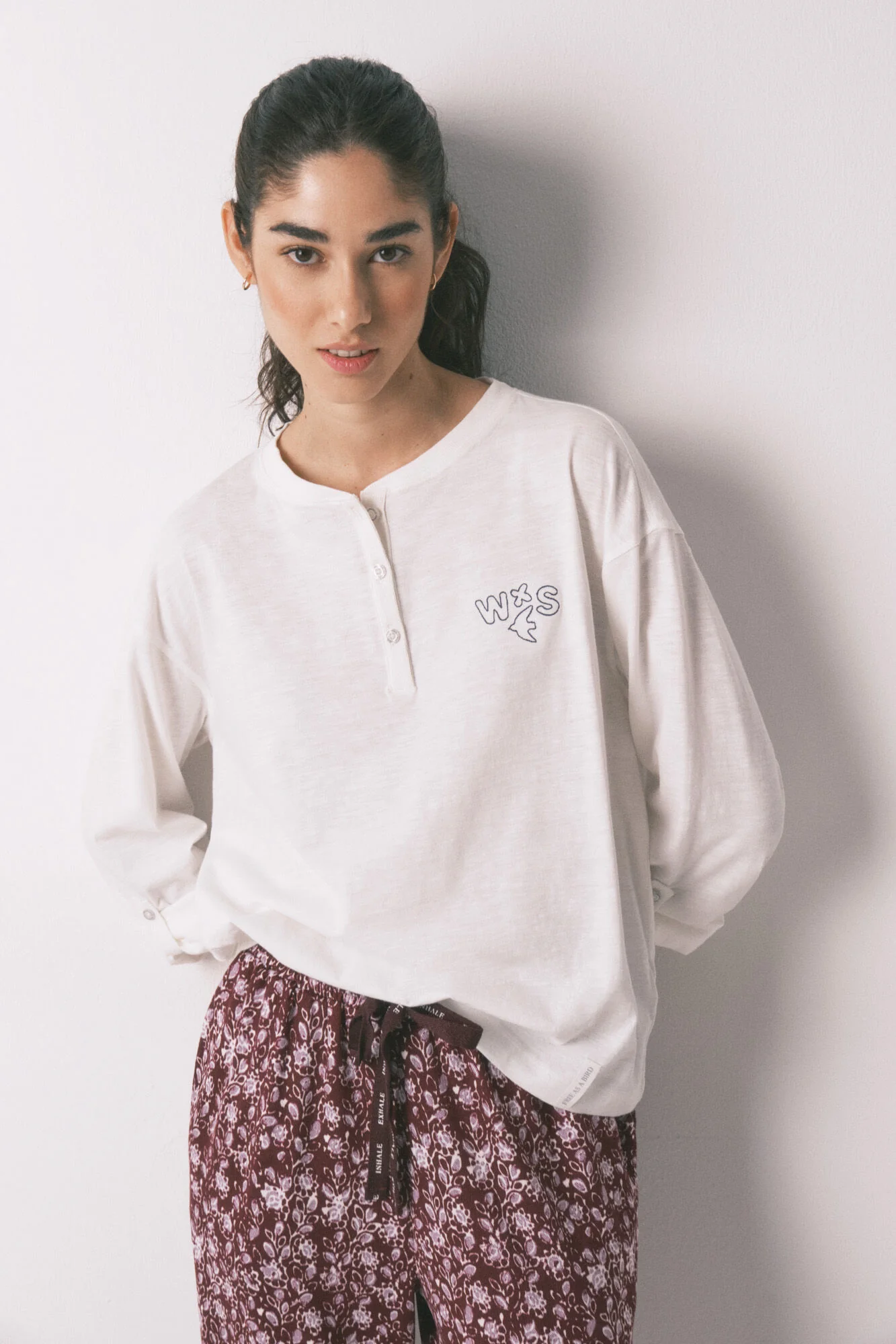 White 100% cotton long sleeve T-shirt - Image 5