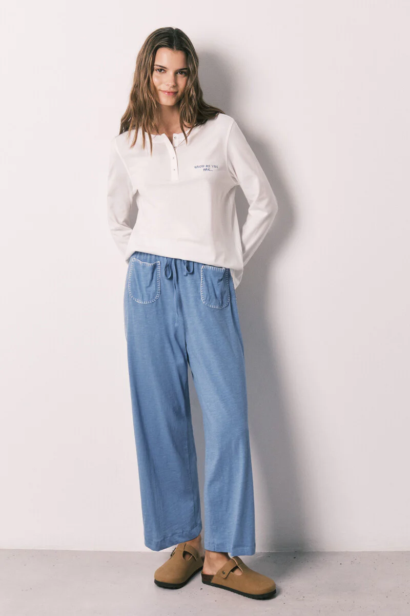 White 100% cotton long sleeve T-shirt - Image 4