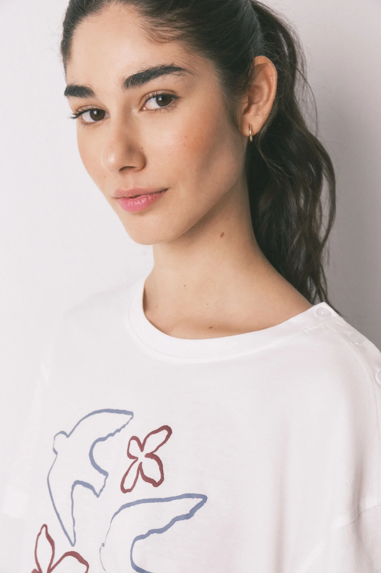 White 100% cotton short sleeve T-shirt - Image 2