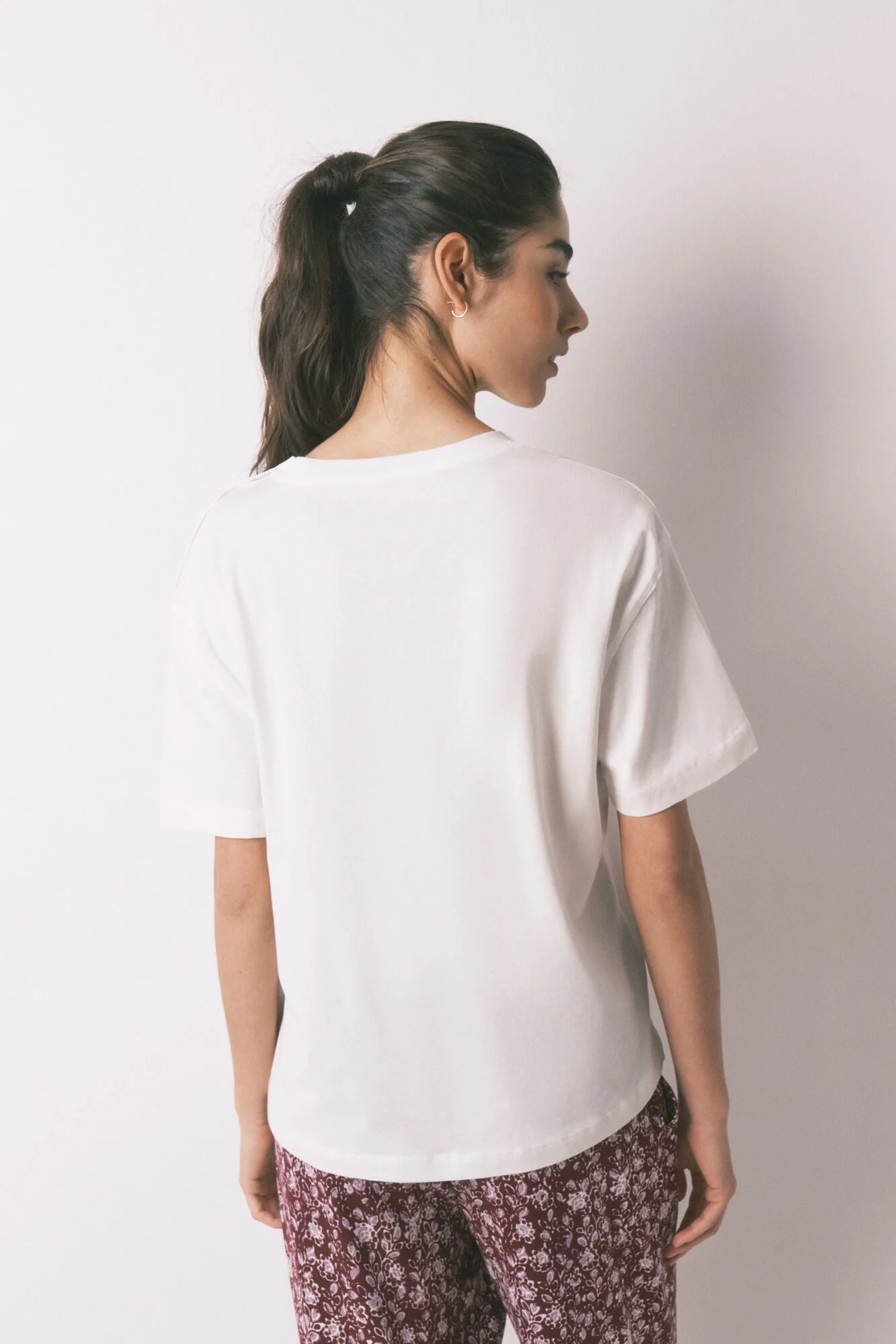 White 100% cotton short sleeve T-shirt - Image 3