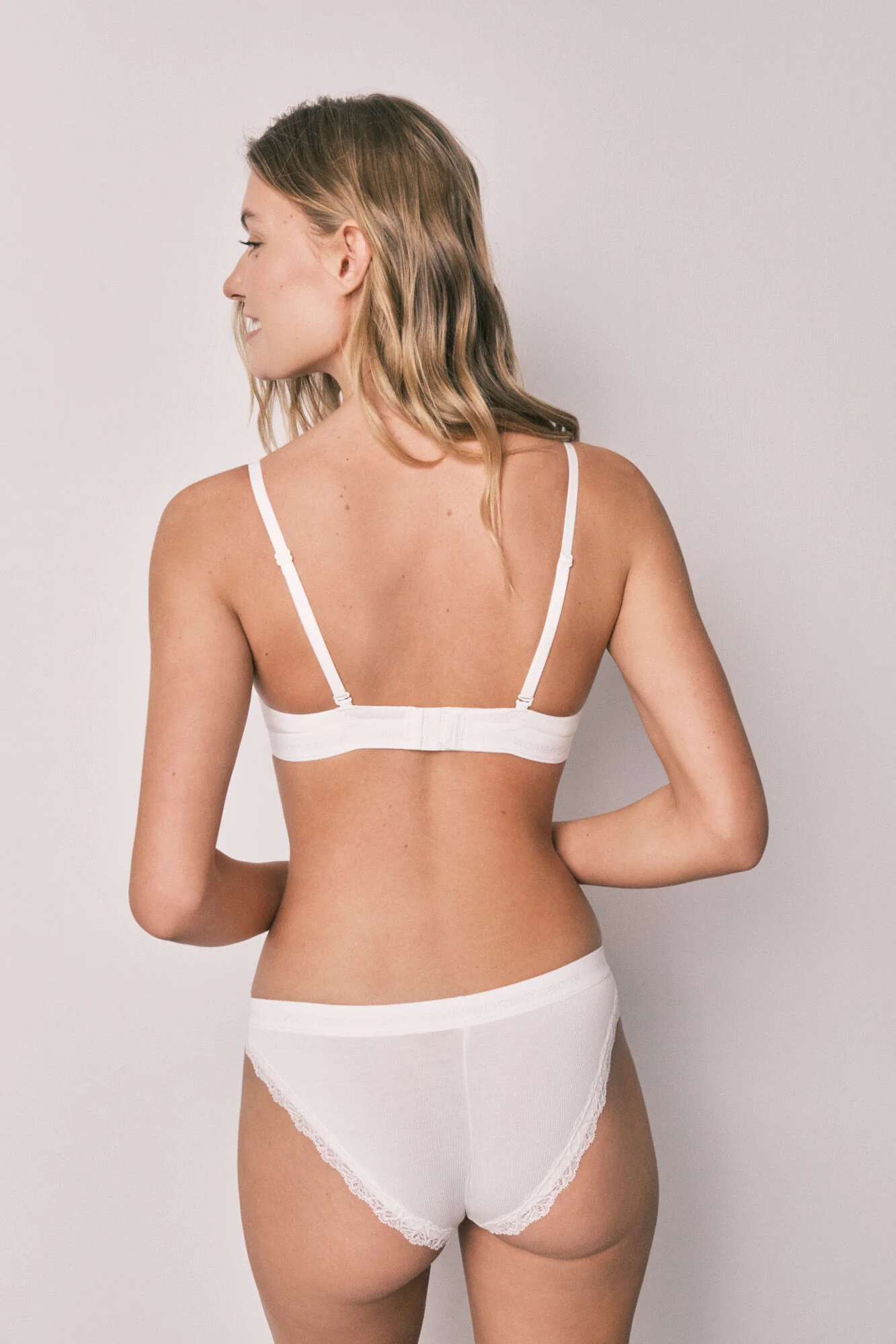 White classic ribbed cotton panty - Image 2