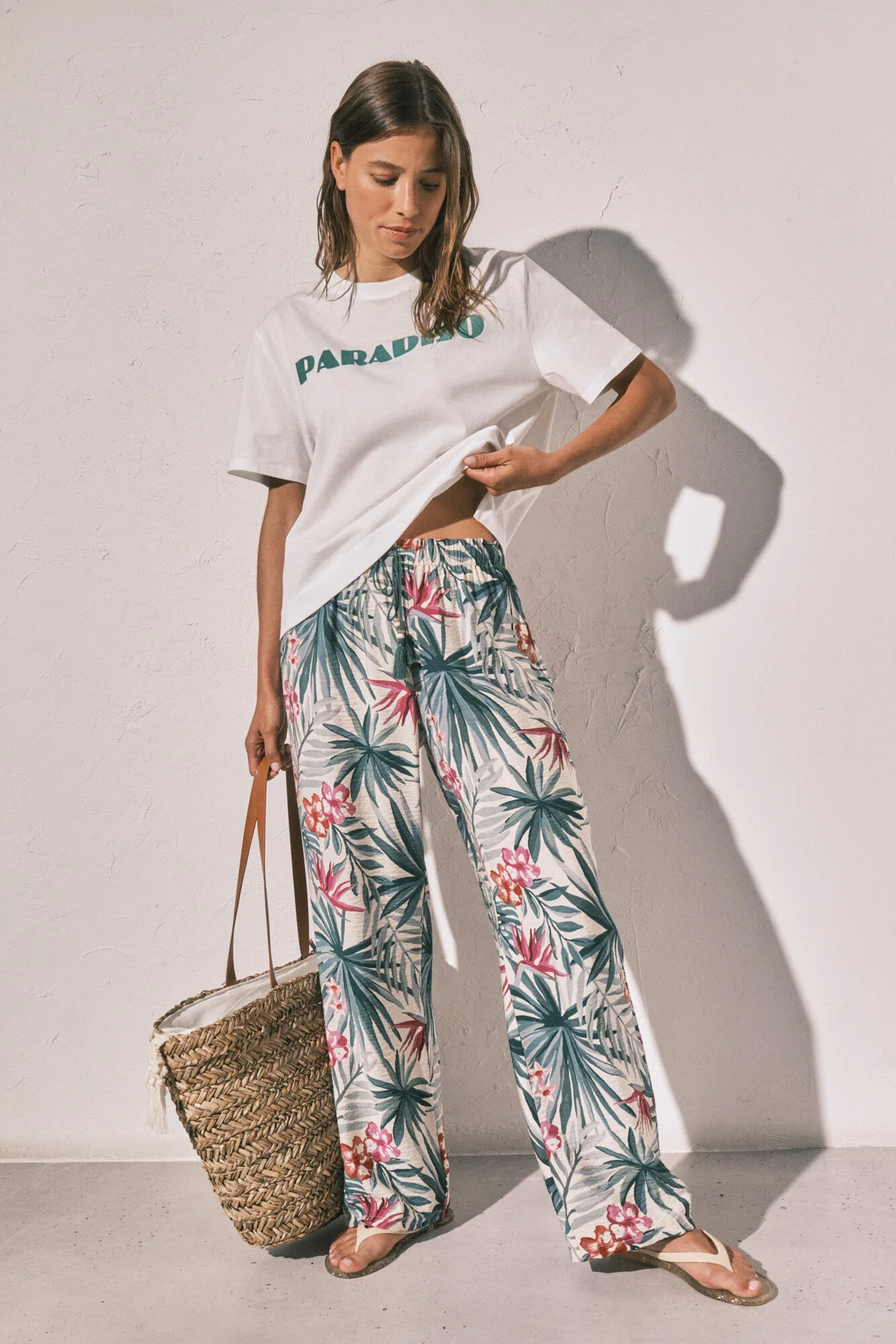 White cotton oversized T-shirt - Image 4