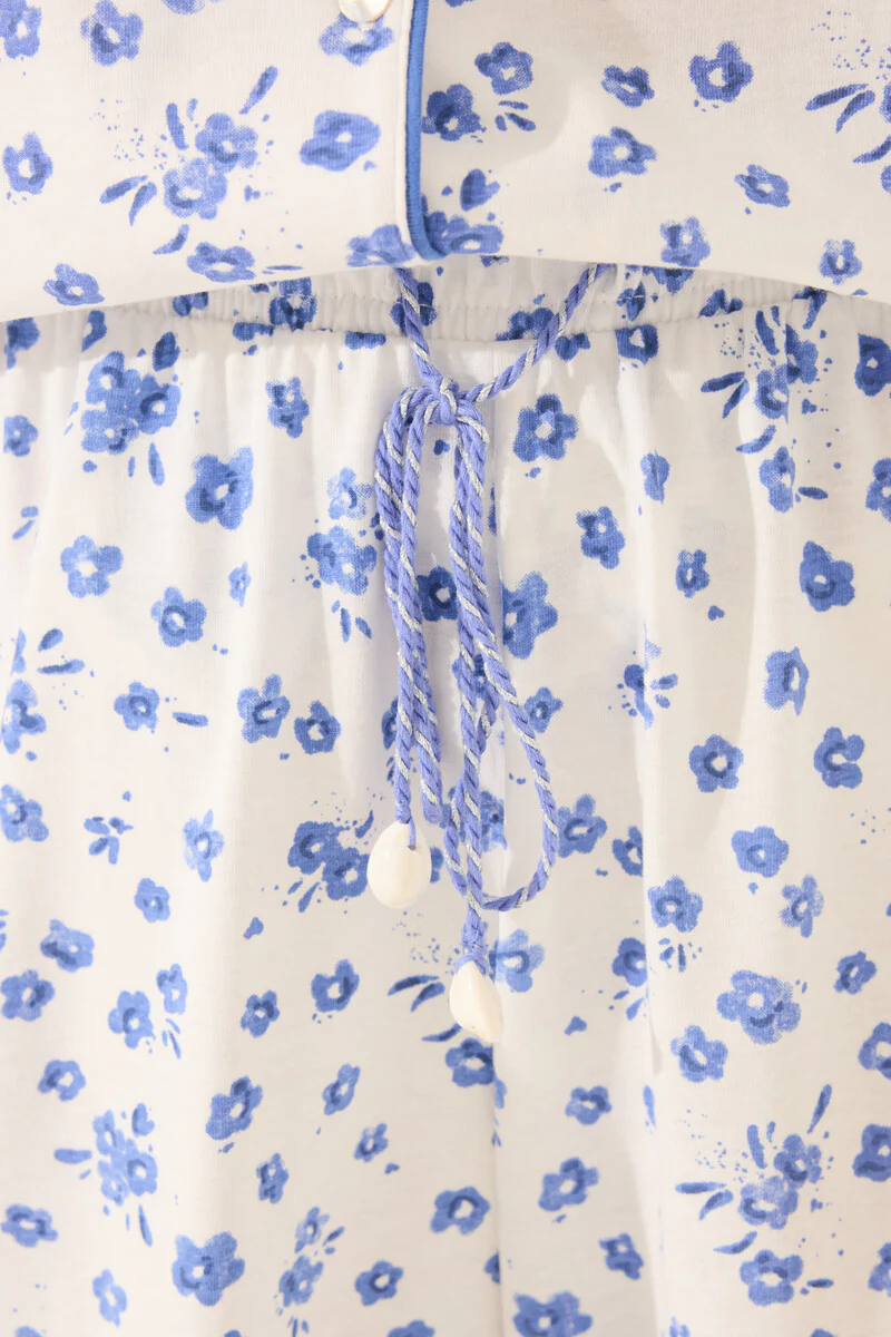White floral classic pyjamas - Image 3