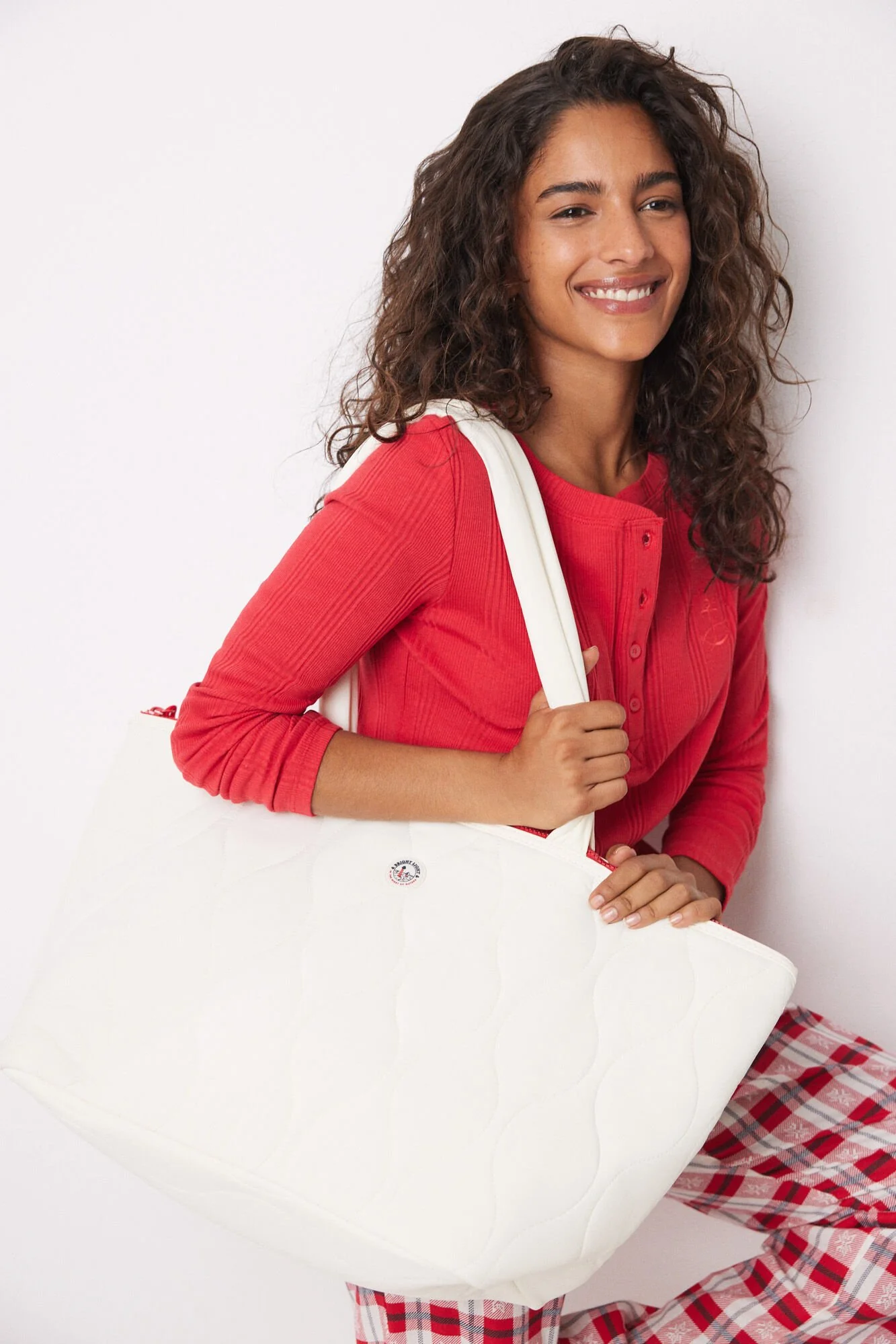 White padded nylon bag - Image 6