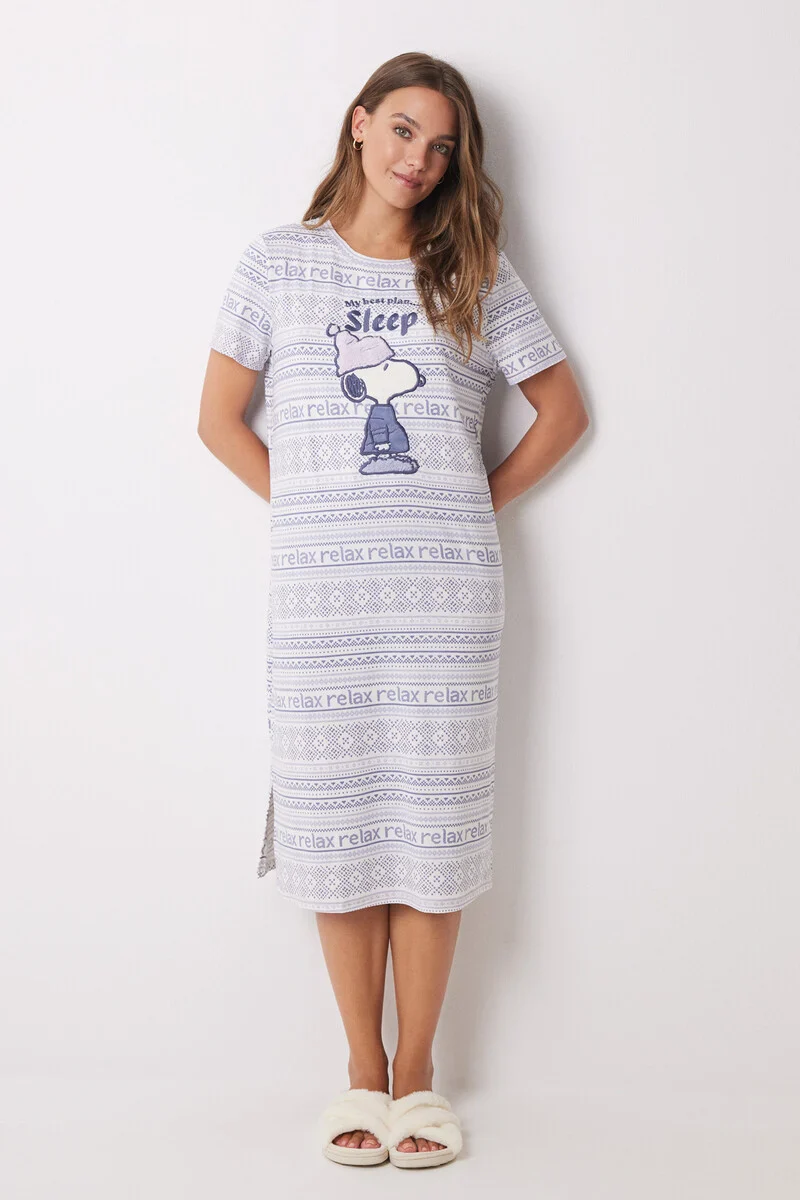 Snoopy super soft midi nightgown