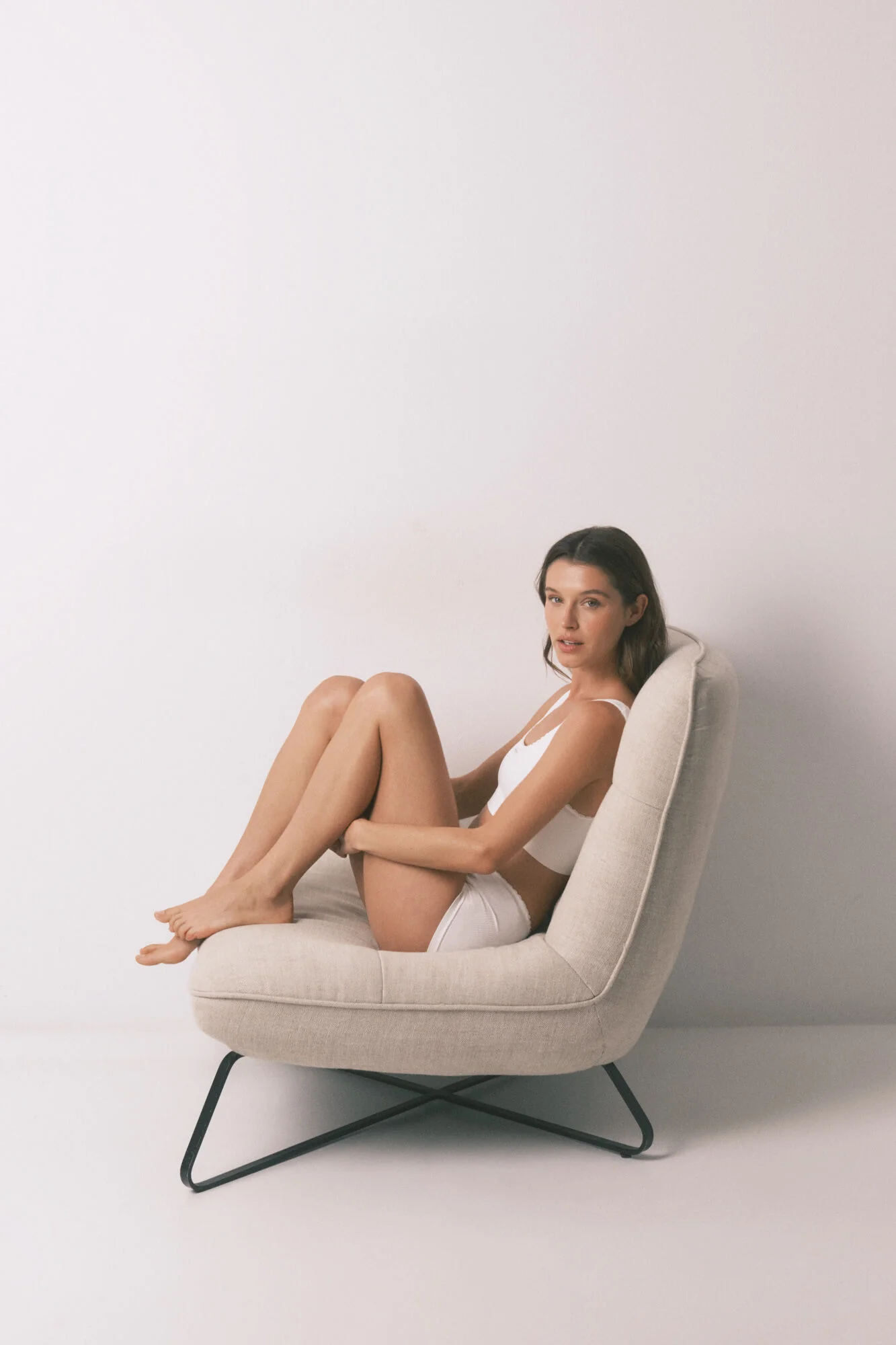 White seamless ribbed top - Image 5