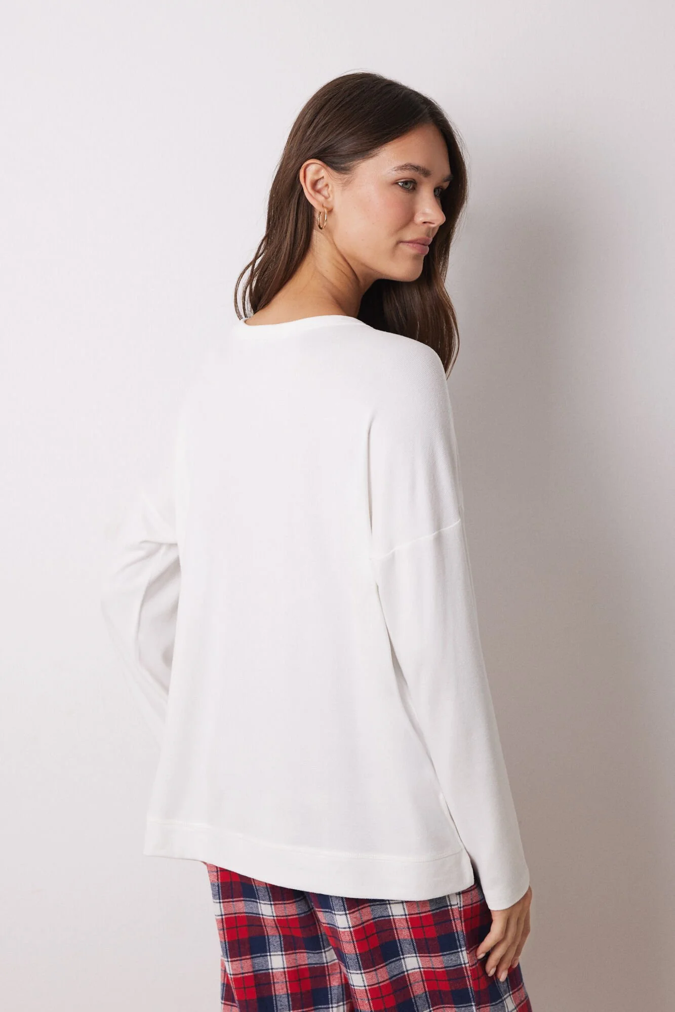 White velvet long sleeve shirt - Image 2