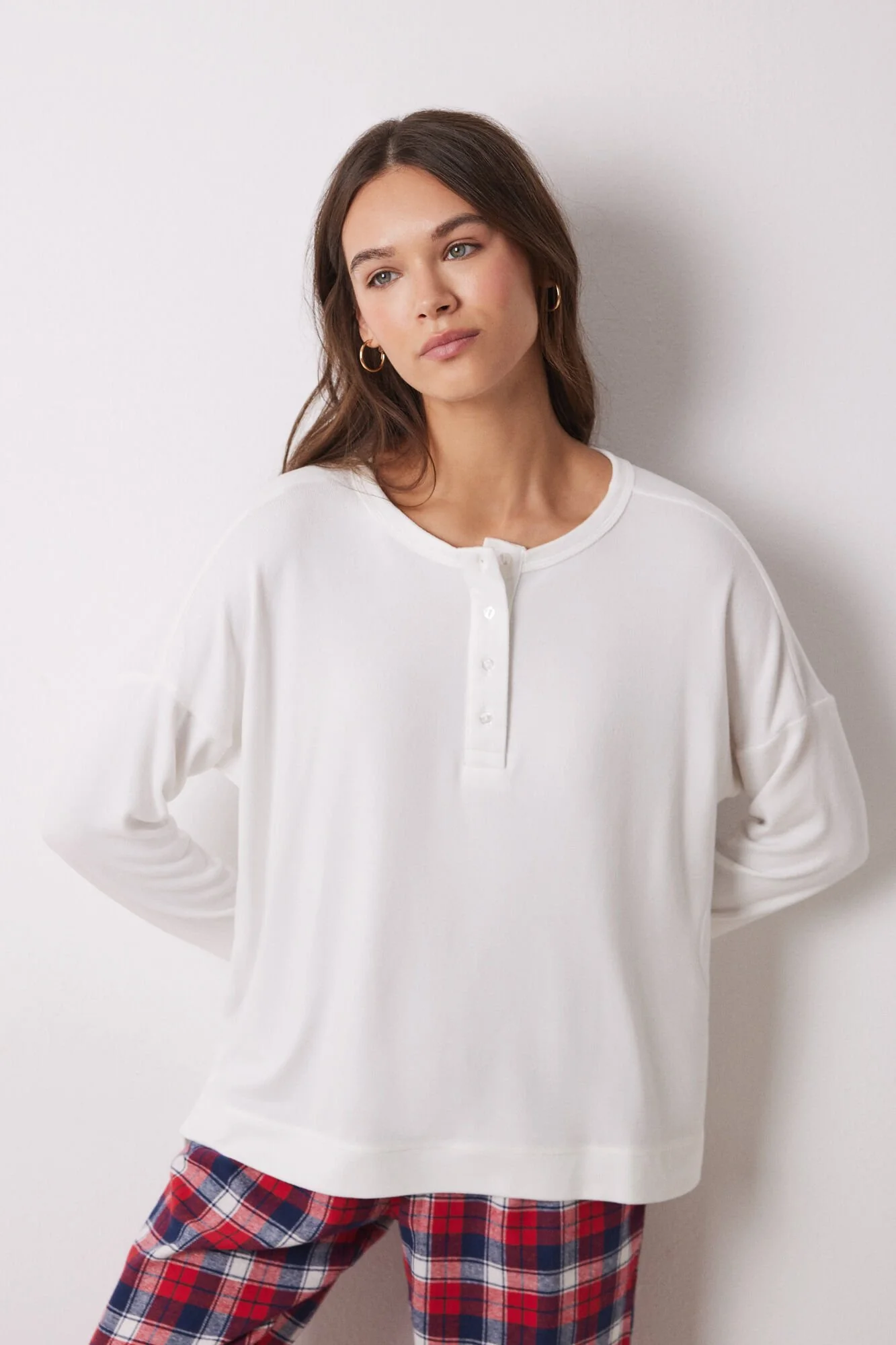 White velvet long sleeve shirt - Image 3