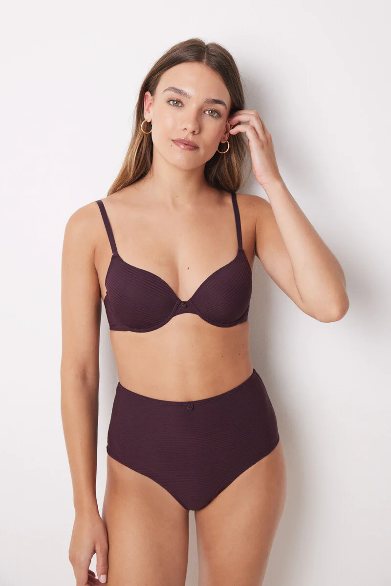 Classic burgundy microfibre high briefs - Image 5