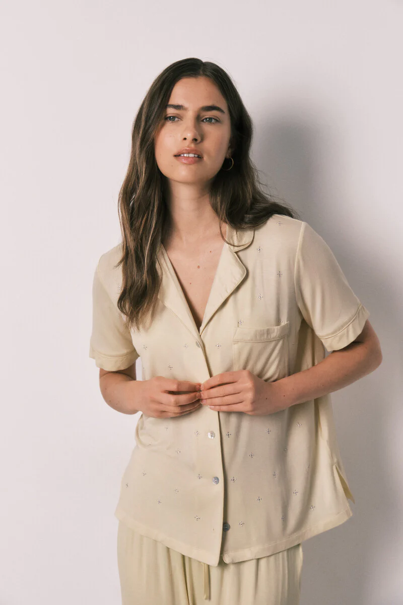 Yellow classic long pyjamas