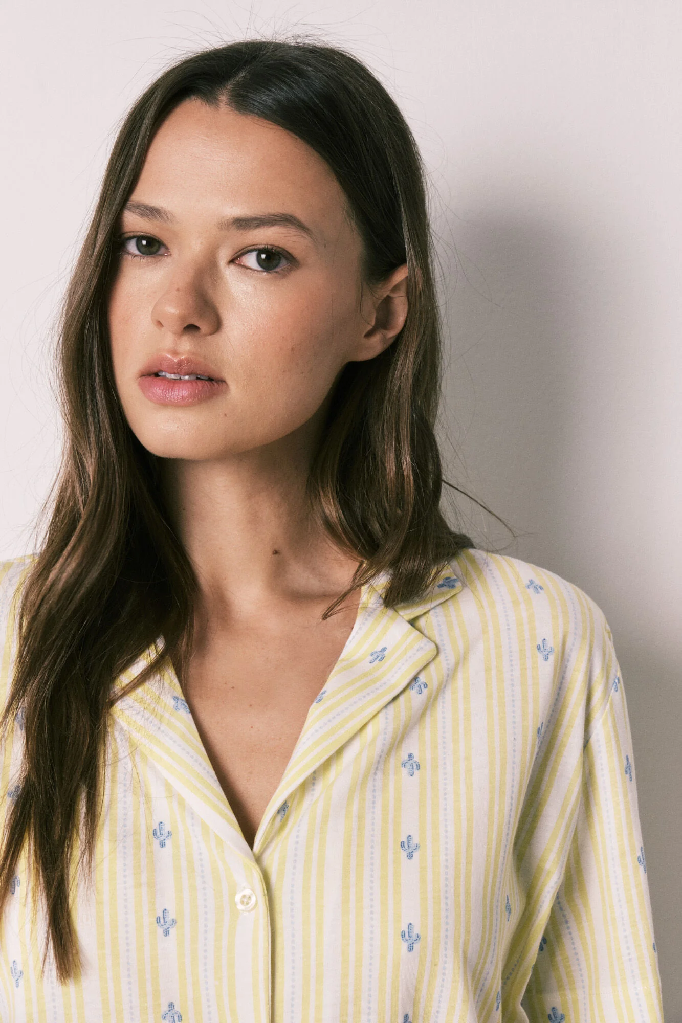 Yellow cotton classic short pyjamas - Image 2