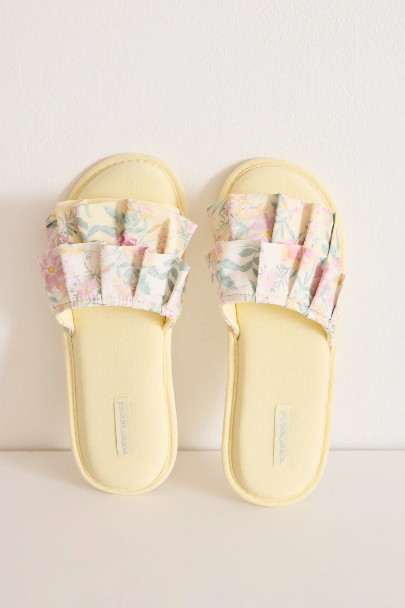Yellow floral open slippers - Image 2