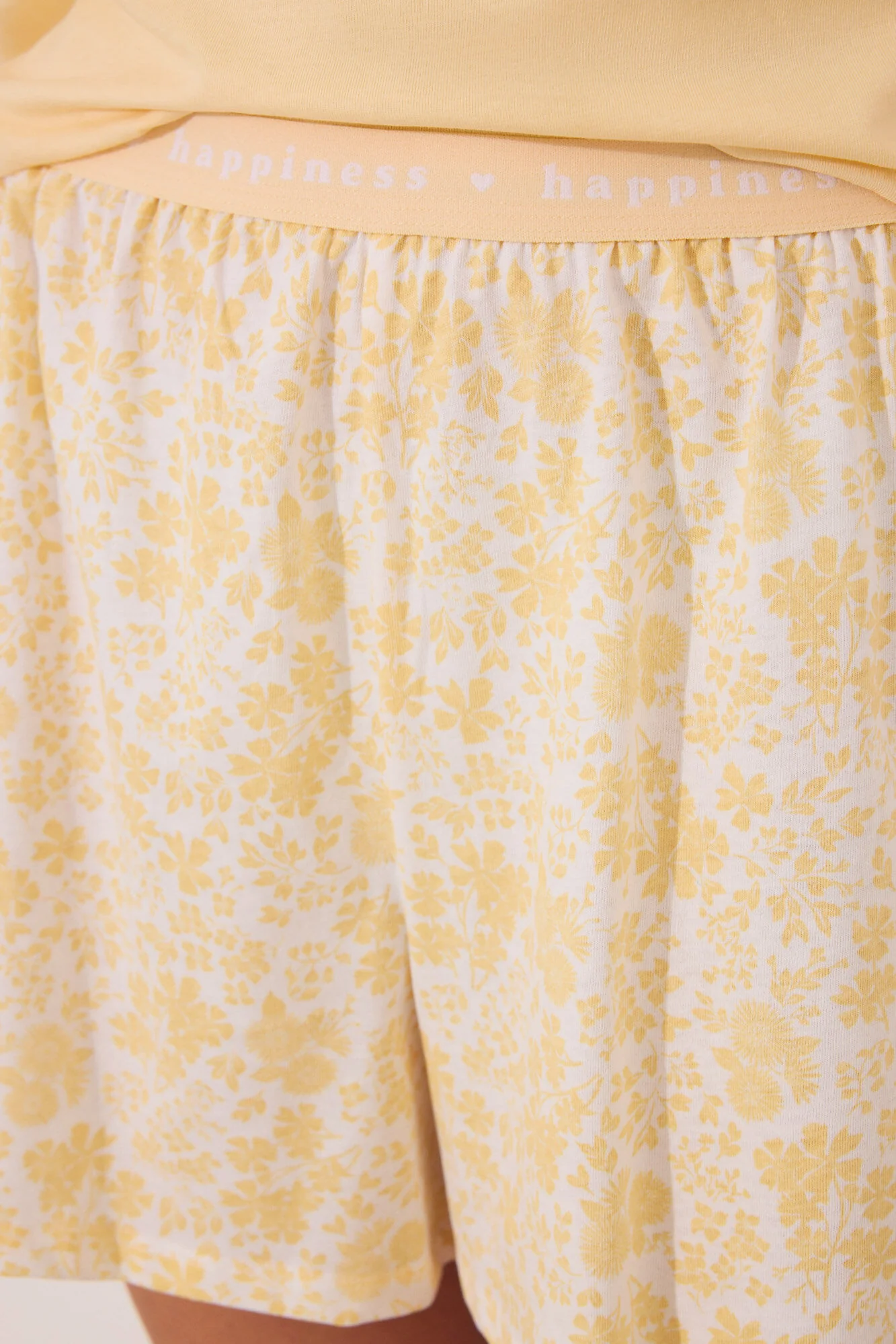 Yellow Smiley Cotton Short Pyjamas - Image 6